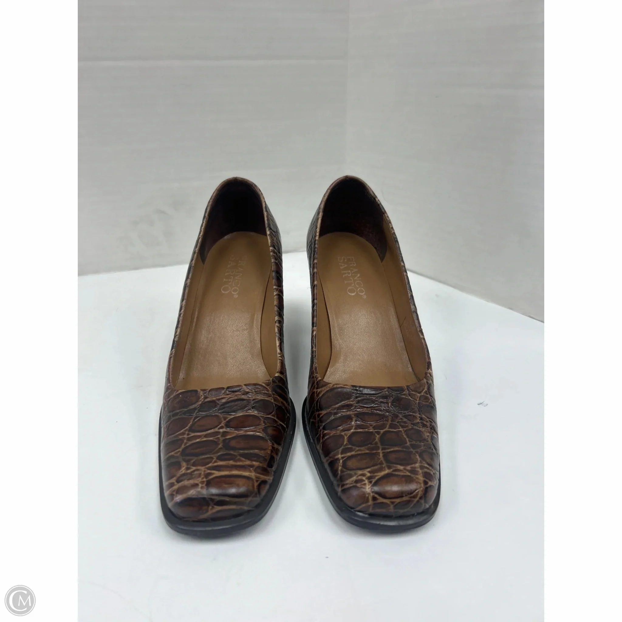 Quick Drying Shoes Heels Block By Franco Sarto In Brown, Size: 6