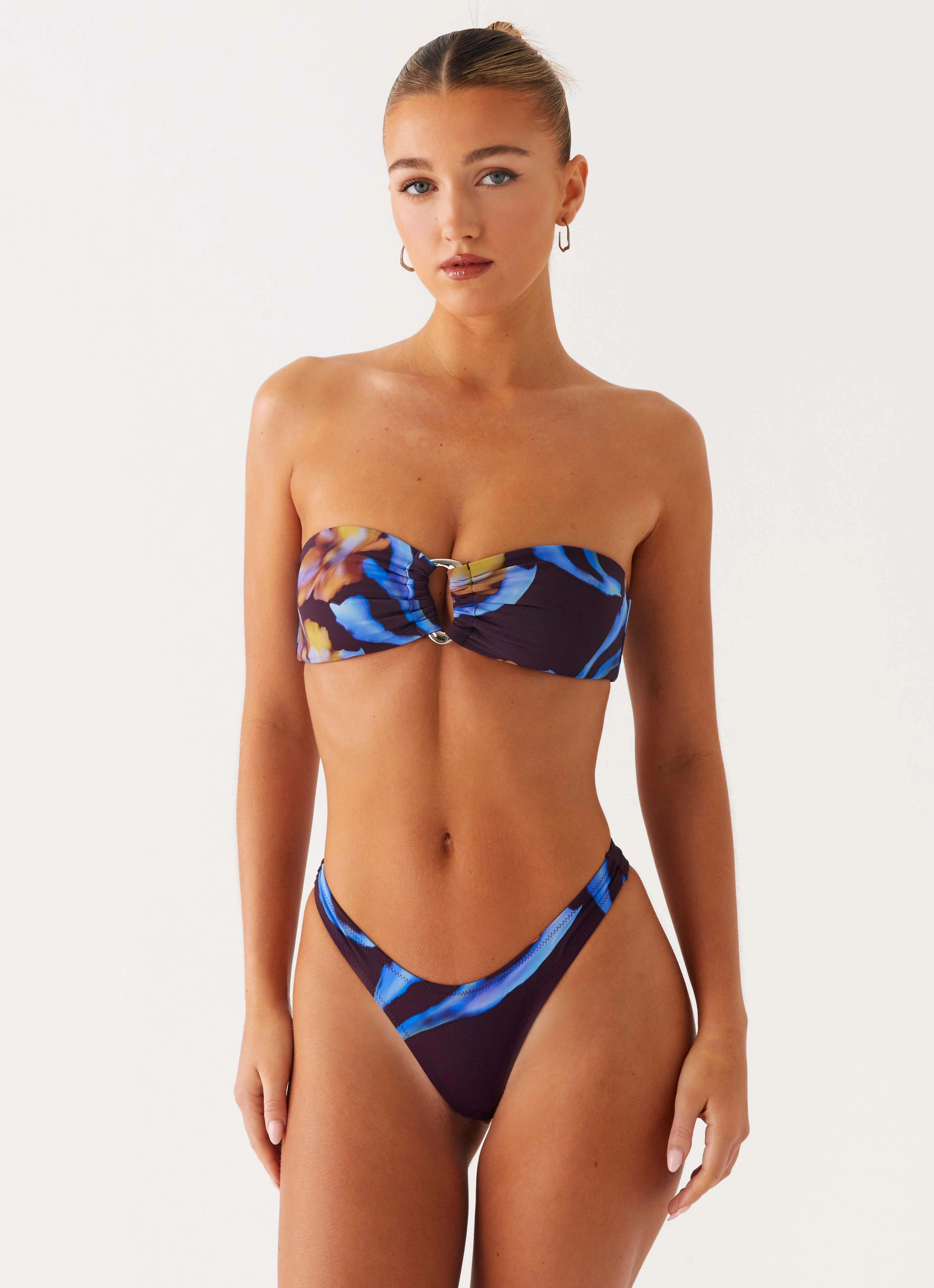 Summer Break Cuba Bikini Bottoms - Dark Floral