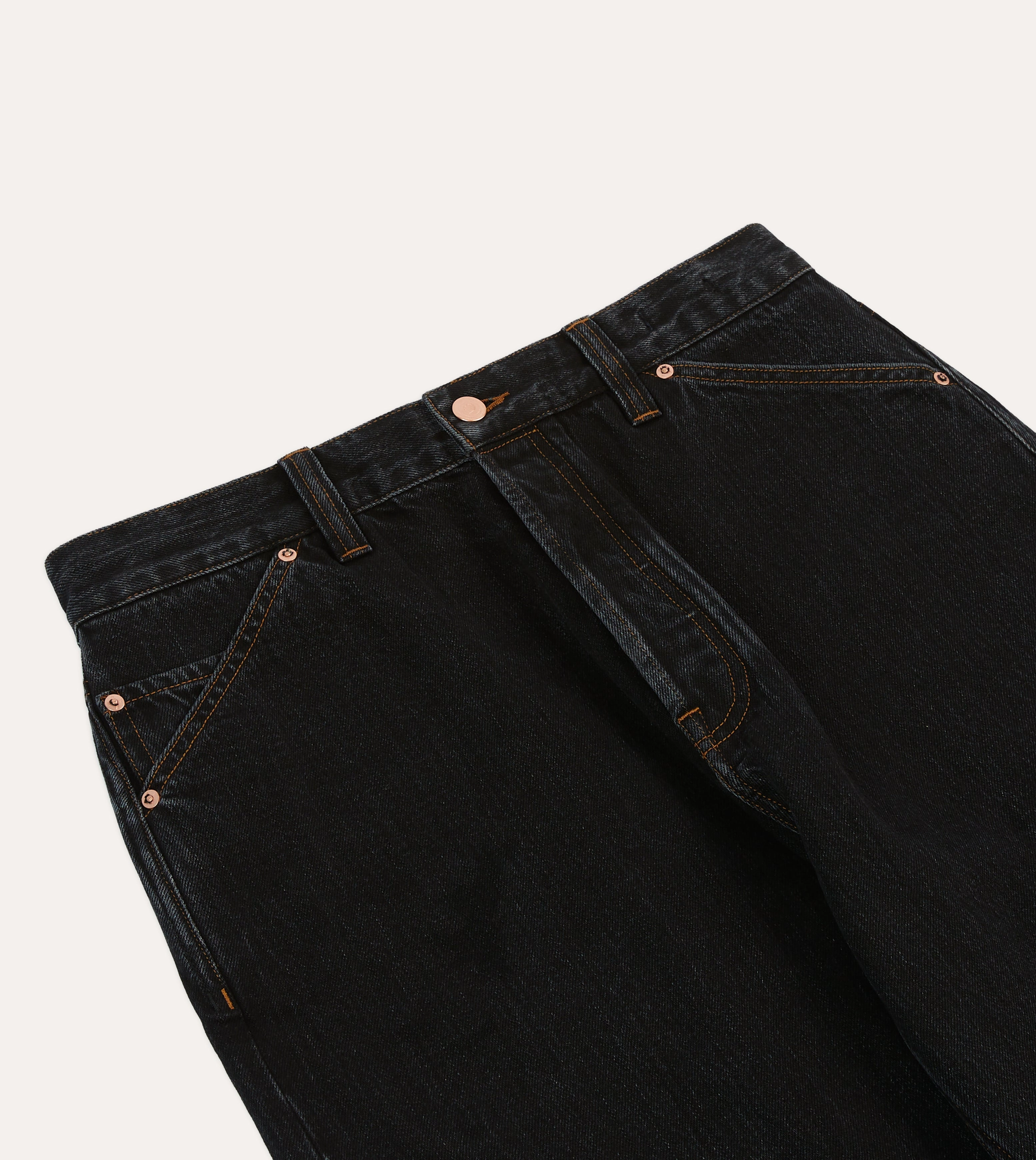 ThermalInsulation Breathable Waistband Drake's by A. Levine Black Stone Wash 12.3oz Selvedge Denim Five-Pocket Jeans