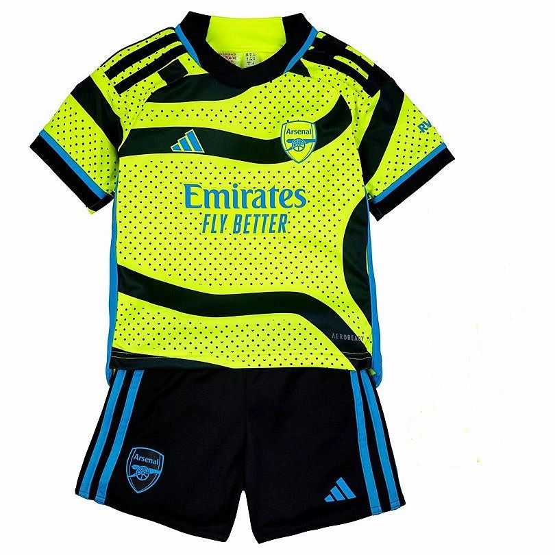 Reflective Detail Airflow Channel Design Arsenal 2023/24 Away Mini Kit Full Set Shirt & Shorts