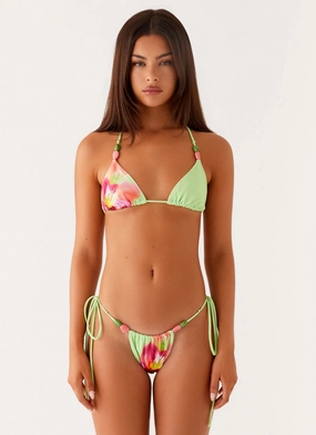 Rach Bikini Bottoms - Green Tropical Sun-Protected