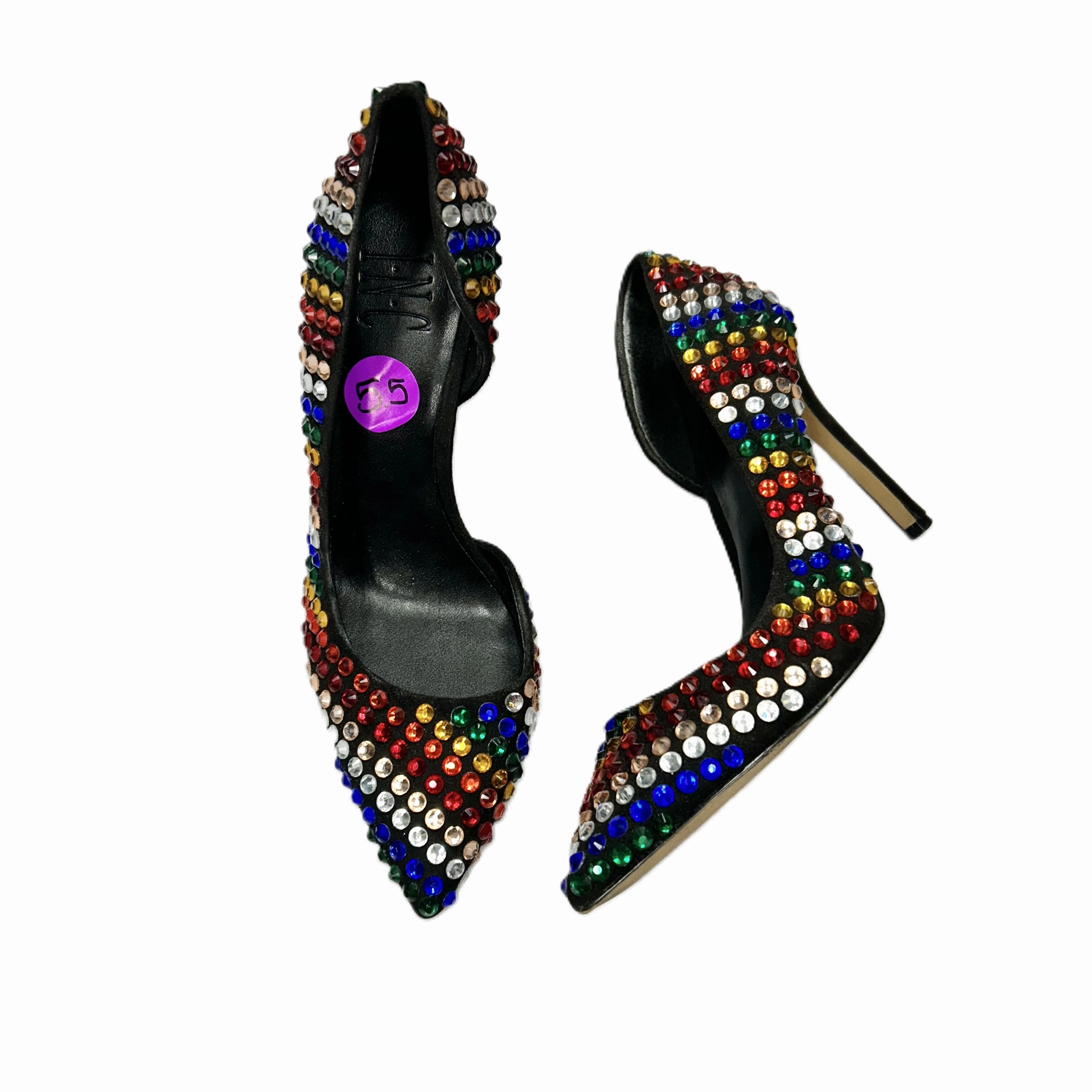 Outdoor Wedding Heels Rainbow Print Shoes Heels Stiletto By Inc, Size: 5.5