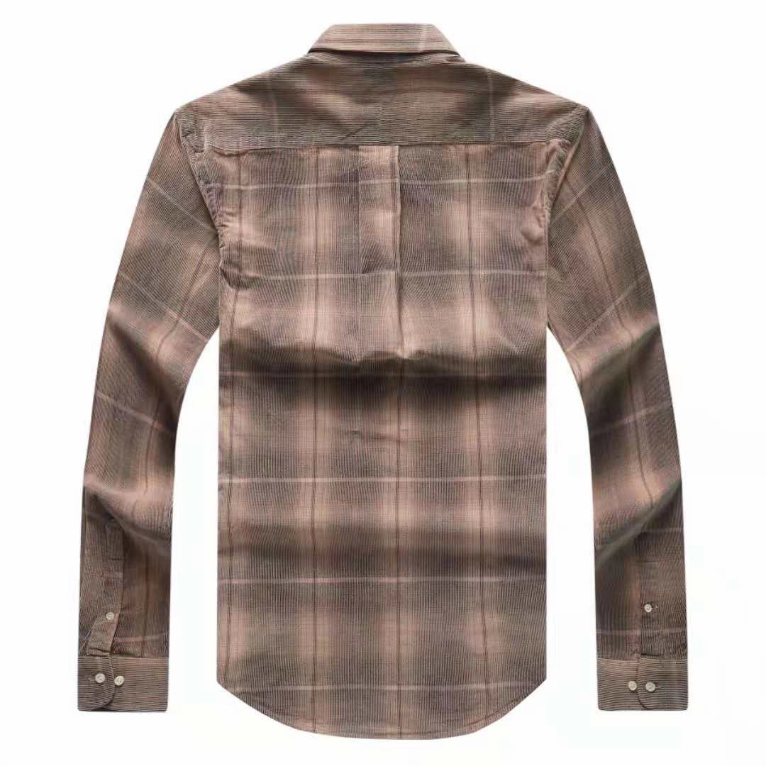 Stretchable Cloth Anti Pill Technology Ralph Lauren Brown Small Pony codral fabric check Classic Fit Plaid Twill Shirt