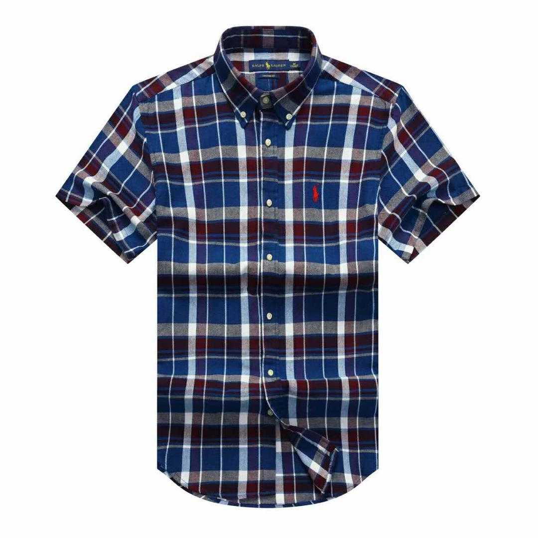Multi Pocket Utility Ralph Lauren Men Check Short Sleeve Shirt
