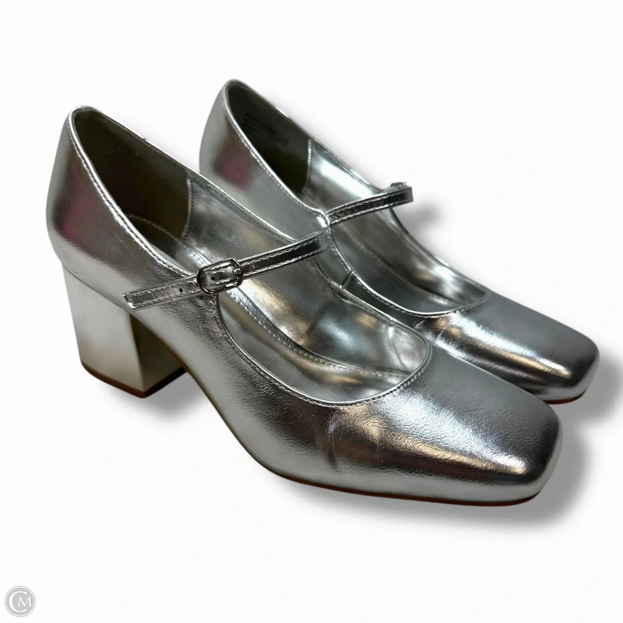 Shoes Heels Block By Steve Madden In Silver, Size: 7.5 Evening Stilettos