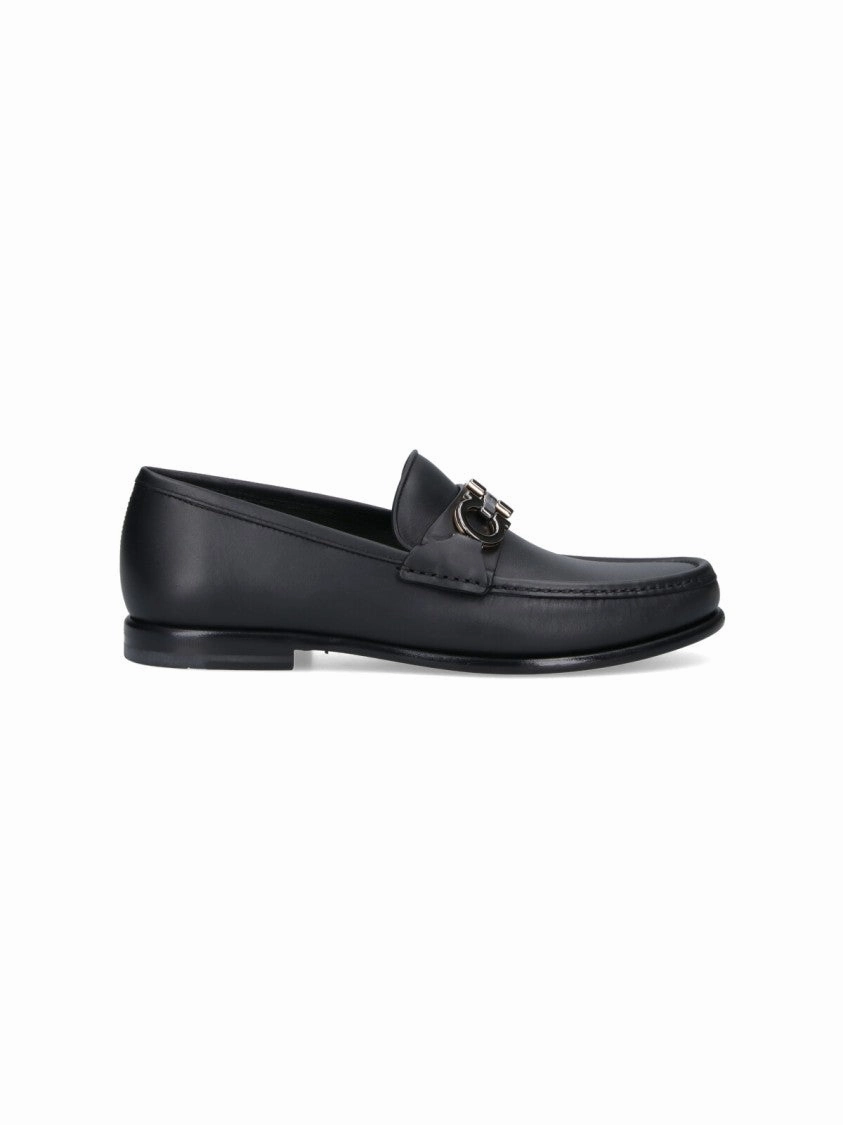 Gancini" Loafers ?C Black Chic Design