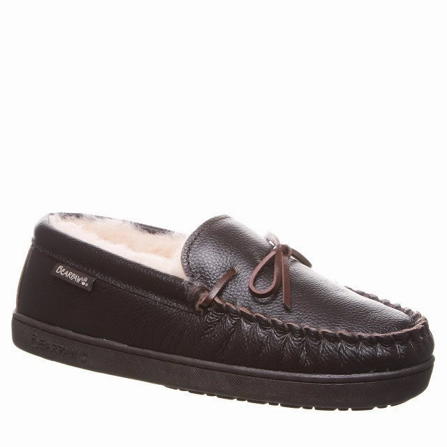 Fresh Lane Open Square Bearpaw Mach IV 2353M-205 Slipper Men's  Chocolate Leather Slip-On JOBB561