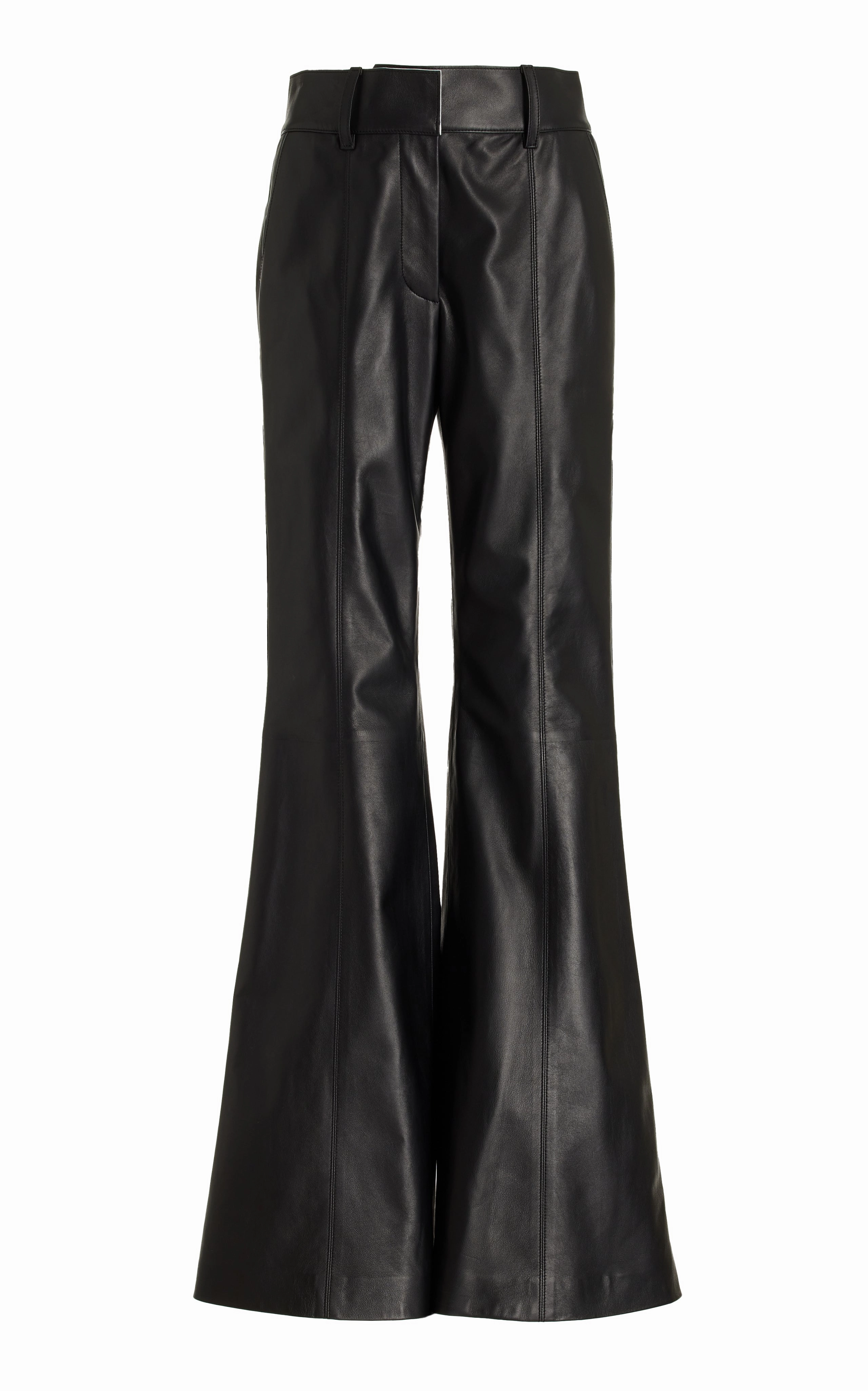 Rhein Pant in Black Nappa Leather Chic Layers Tailored Comfort