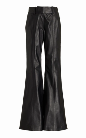 Rhein Pant in Black Nappa Leather Chic Layers Tailored Comfort