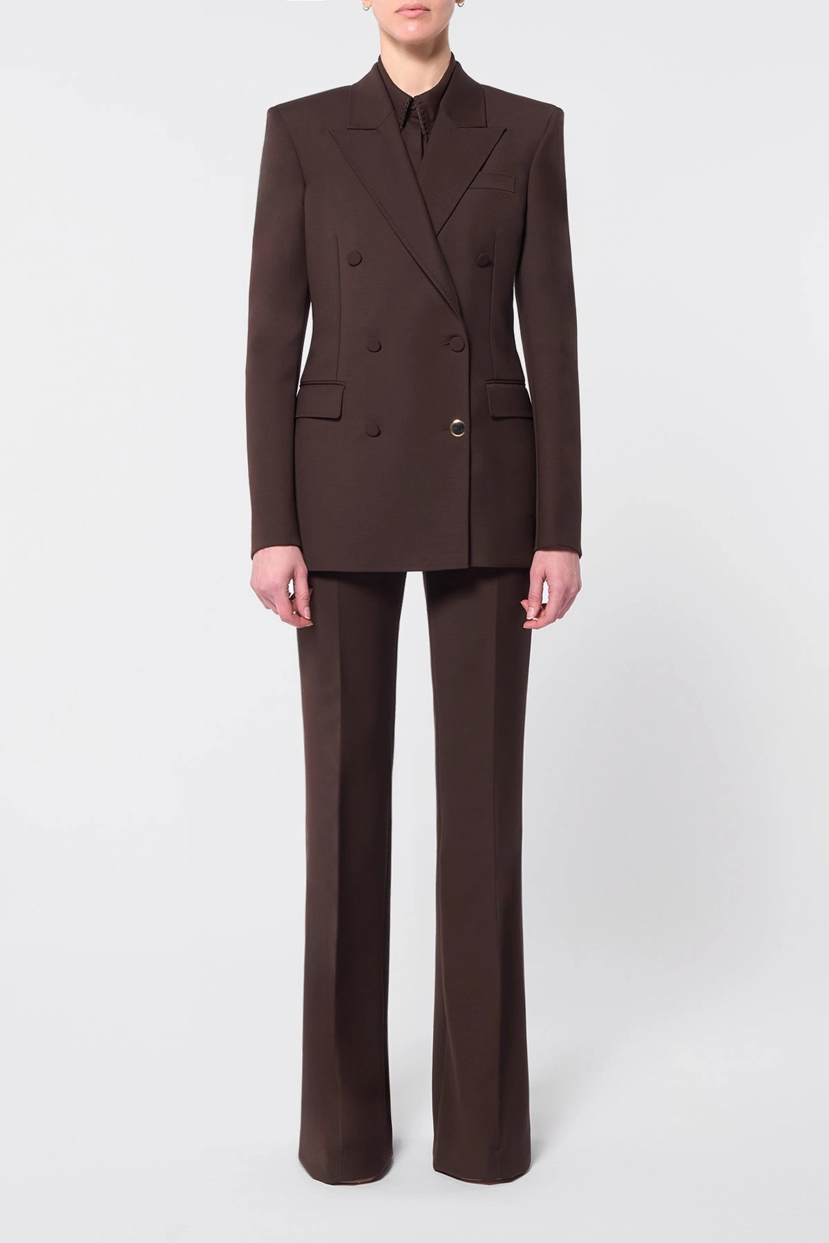 Business Ready Design Executive Wear Rhein Pant in Chocolate Sportswear Wool