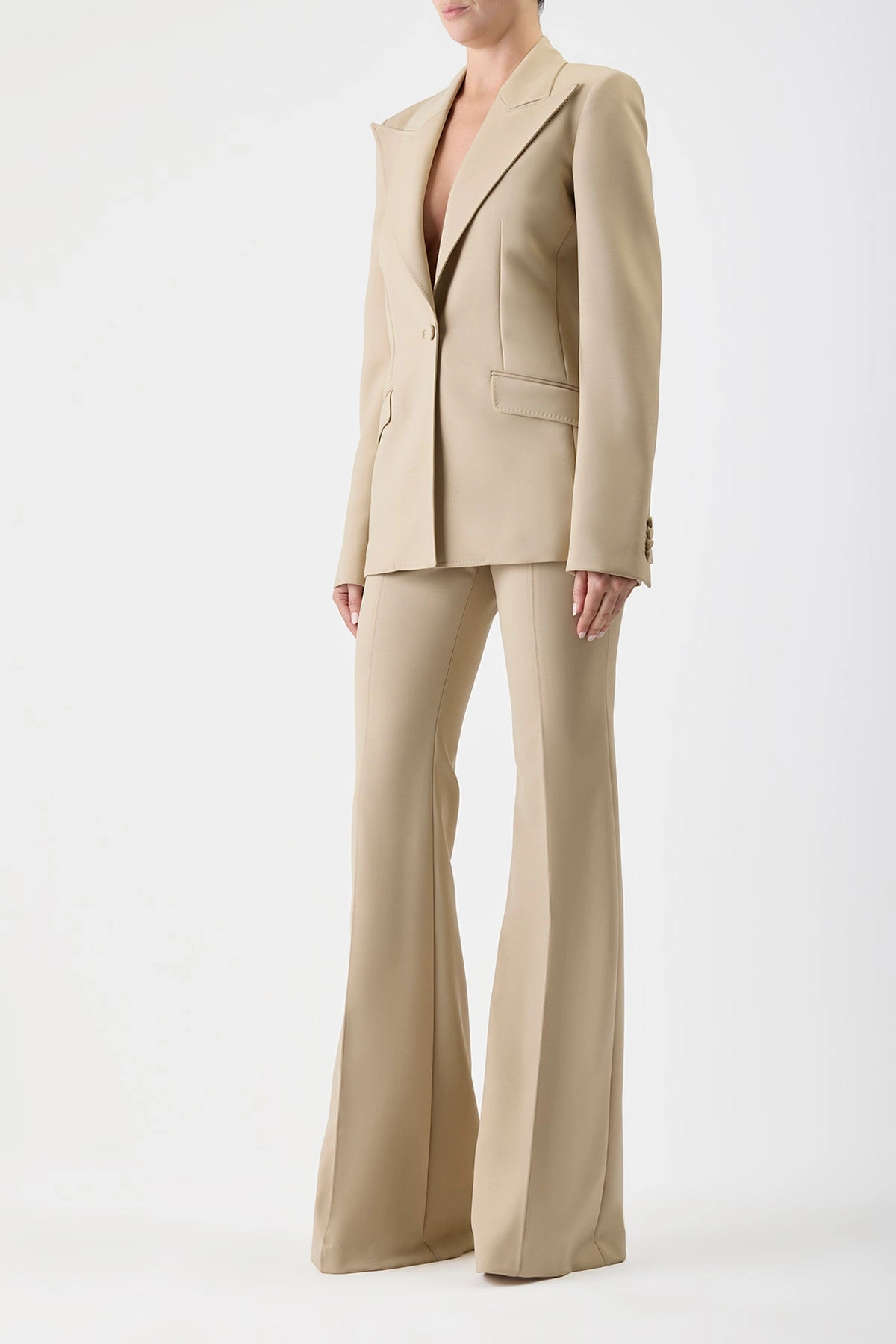 Work Fit Business Casual Fit Rhein Pant in Khaki Sportswear Wool