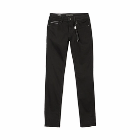 Sleek Shape ROCKER SLIM STRAIGHT 36" INSEAM JEANS IN BLACK