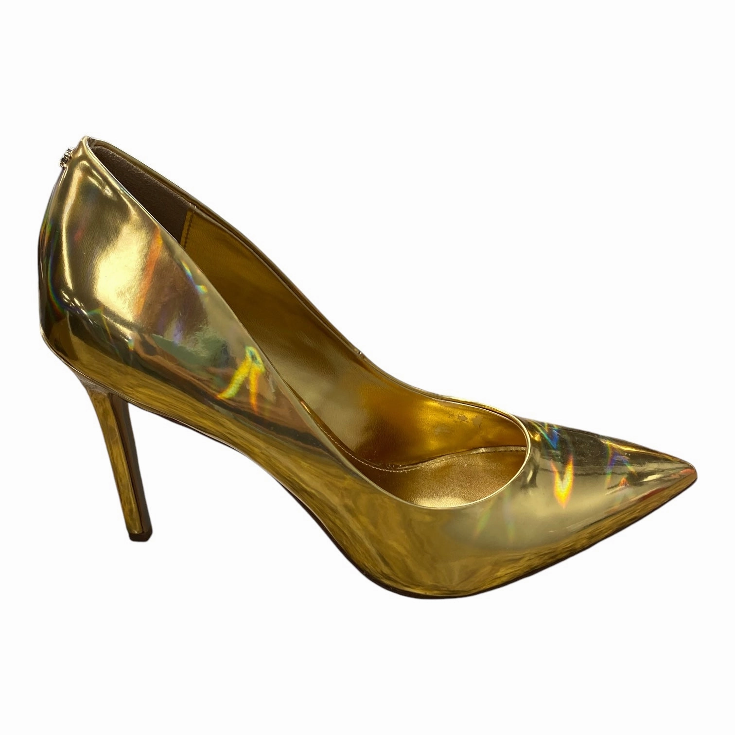 Shoes Heels Stiletto By Sam Edelman In Gold, Size: 8.5 Glittery Pumps Textured Heels