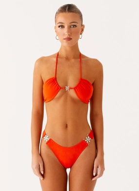 Saint Lucia Bikini Bottom - Orange Water Lover