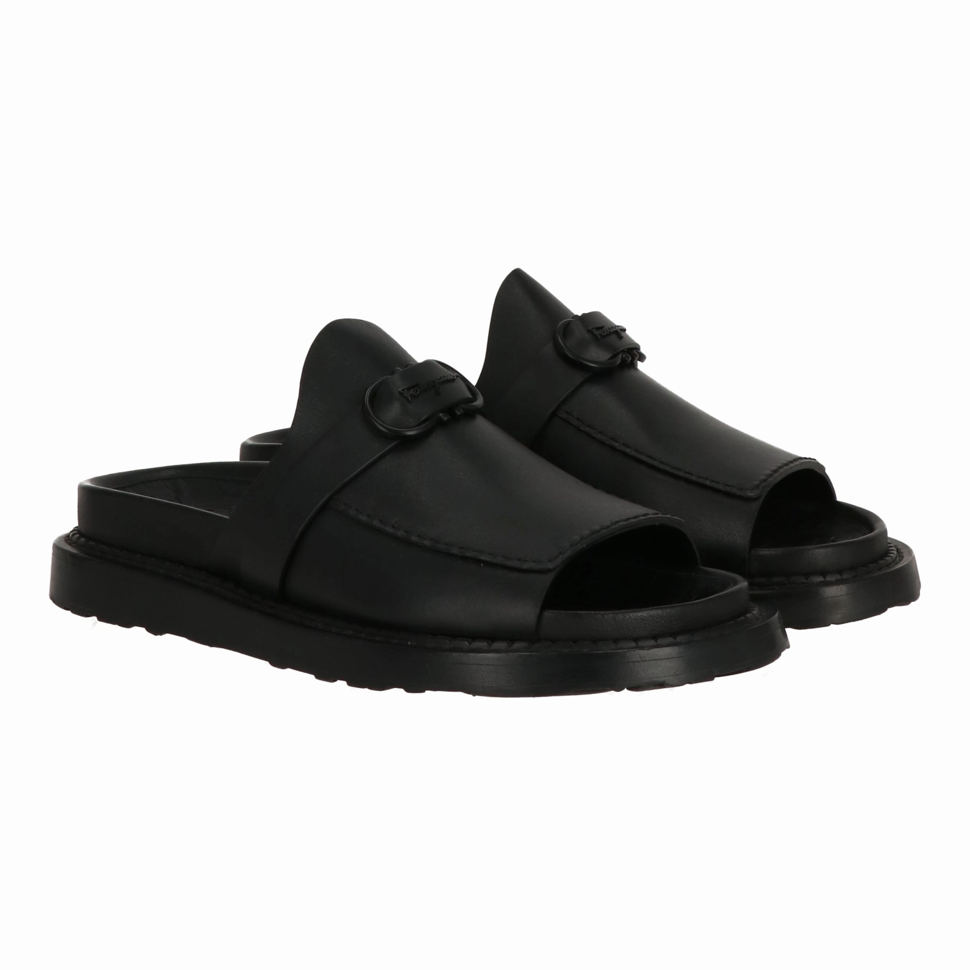 Reptile Print Salvatore Ferragamo Mens Black Loafer