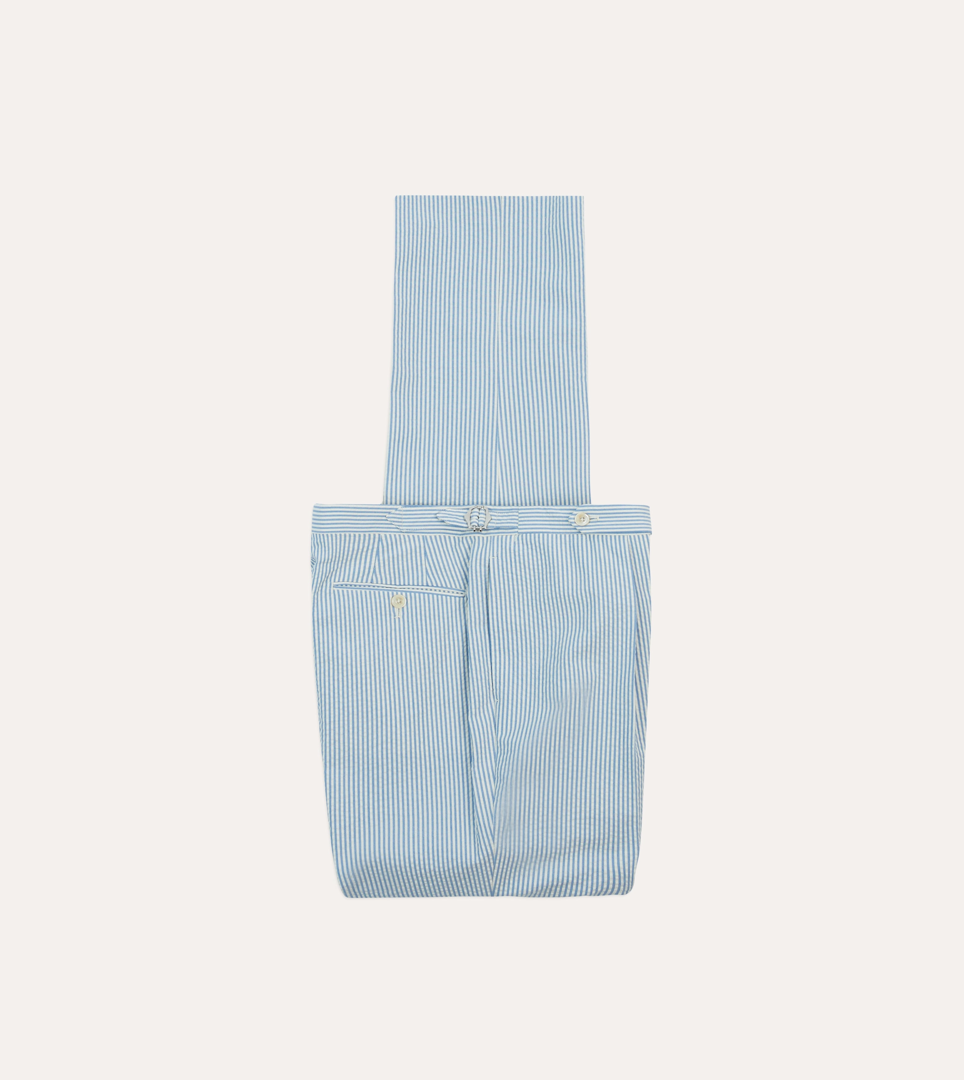 Perfectly Fit Seersucker Cotton Single Pleat Trouser