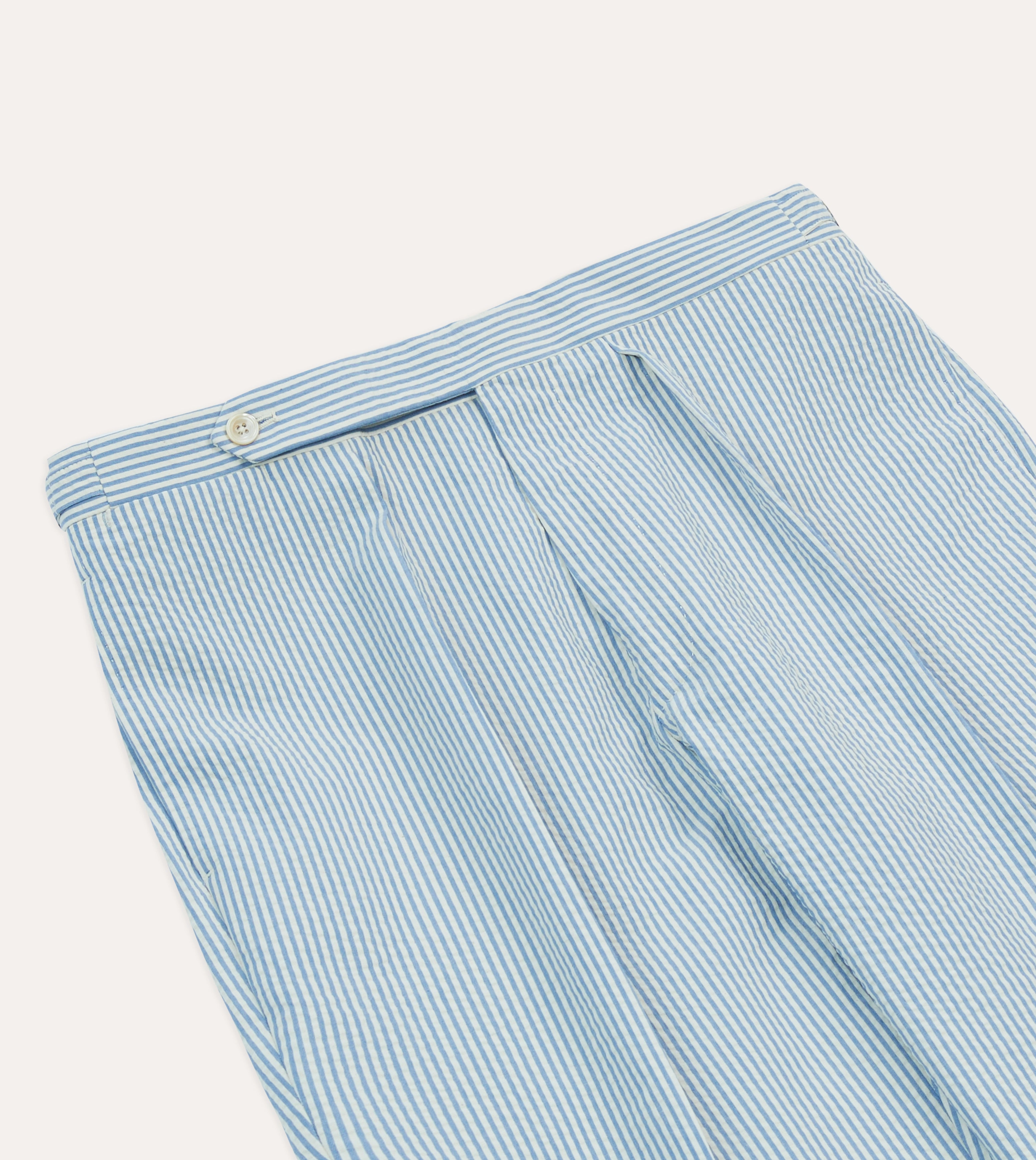 WrinkleFreeFinish Stay Dry Seersucker Cotton Single Pleat Trouser