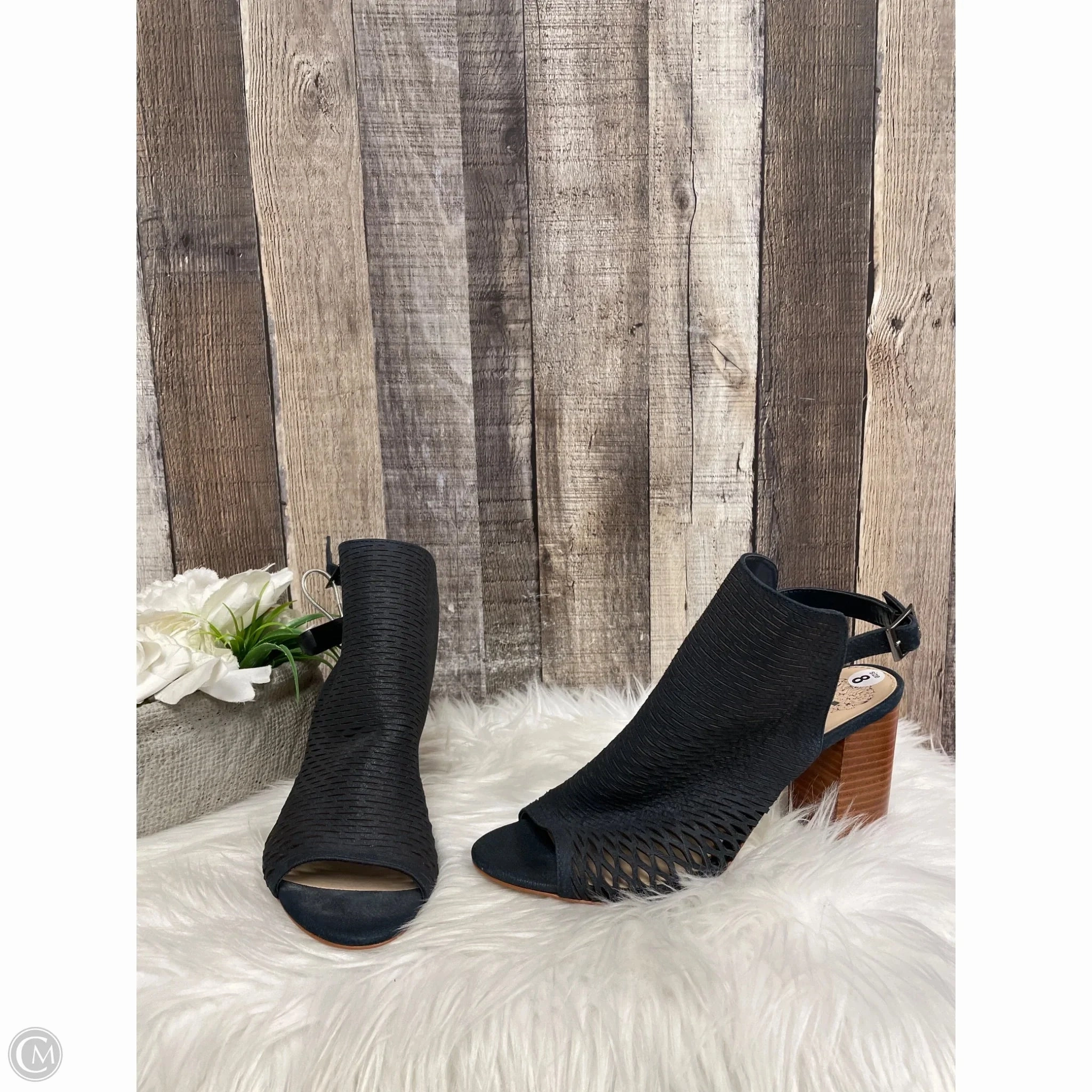 All terrain Clear Heels Shoes Heels Block By Vince Camuto In Blue & Brown, Size: 8