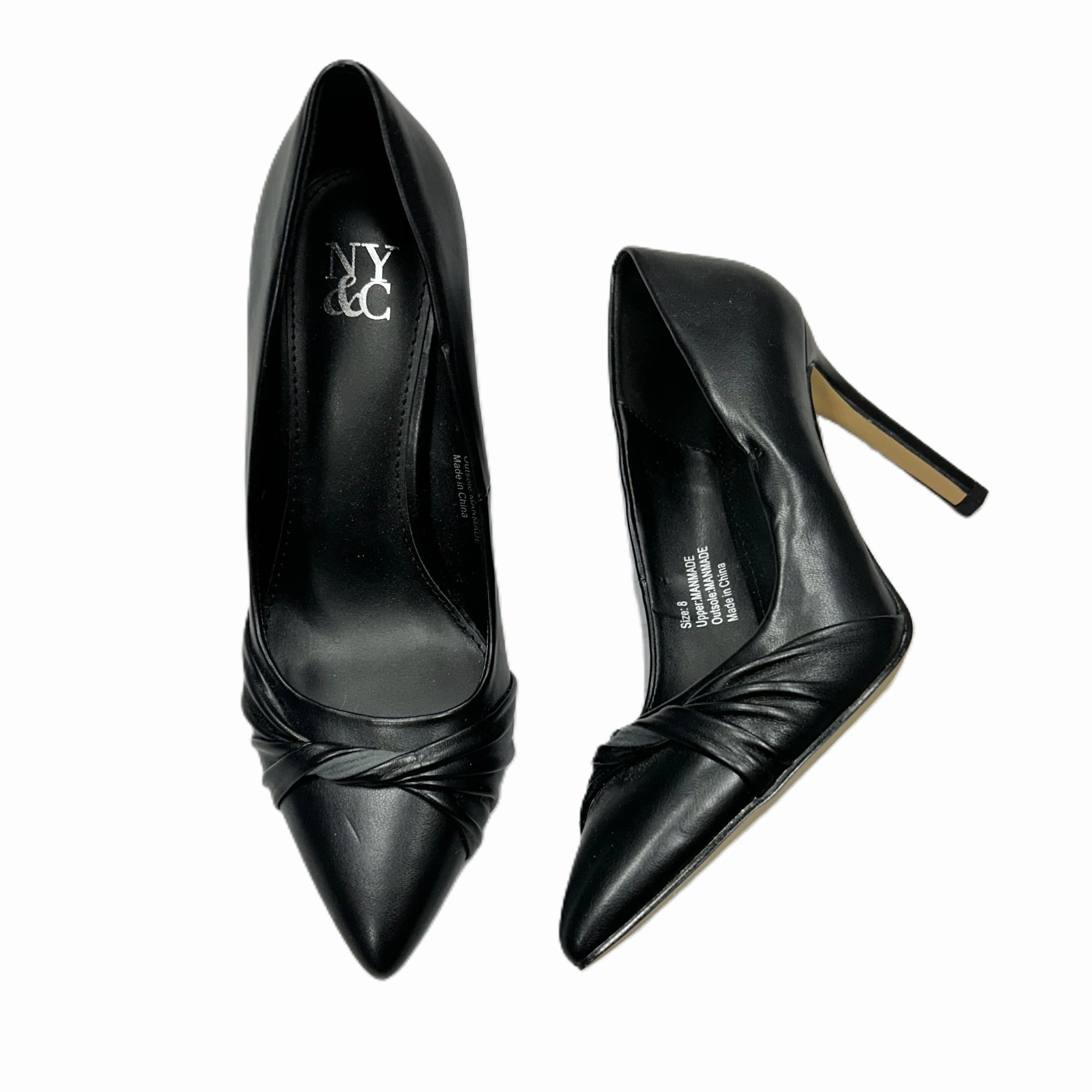 Fashionable Pumps Supportive Shoes Heels Stiletto By New York And Co In Black, Size: 8