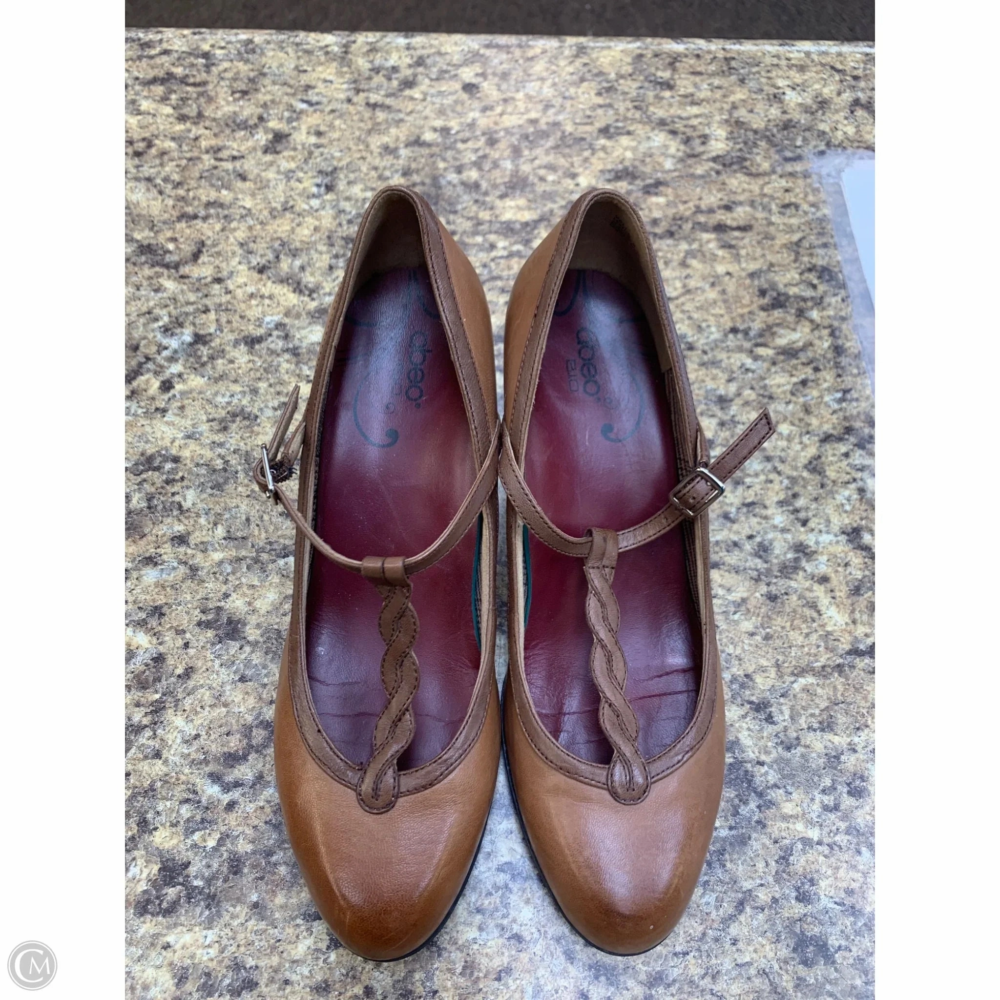 Bold Heel Boots Soft Sandals Shoes Heels Block By Abeo In Brown, Size: 8