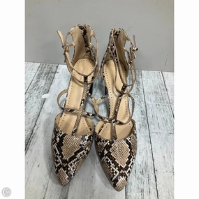 Comfortable Platform Heels Shoes Heels Block By Adrienne Vittadini In Animal Print, Size: 9.5