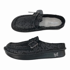 portable SHOES HEELS BLOCK by ALEGRIA In BLACK, Size: 9.5