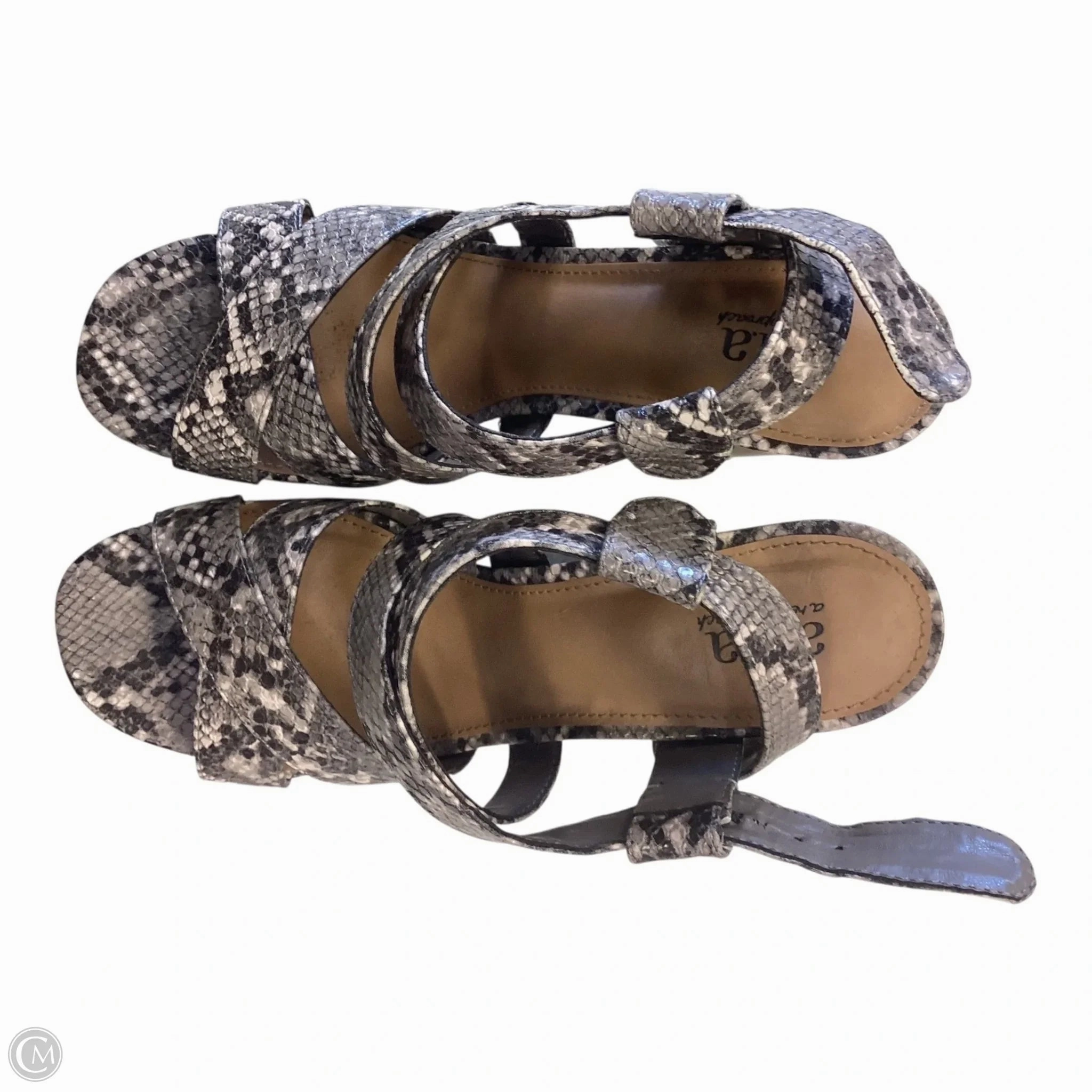 Plush Heels Flexible Soles Shoes Heels Block By Ana In Snakeskin Print, Size: 8