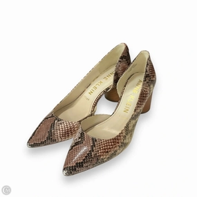 Strappy Shoes Heels Block By Anne Klein In Snakeskin Print, Size: 8.5
