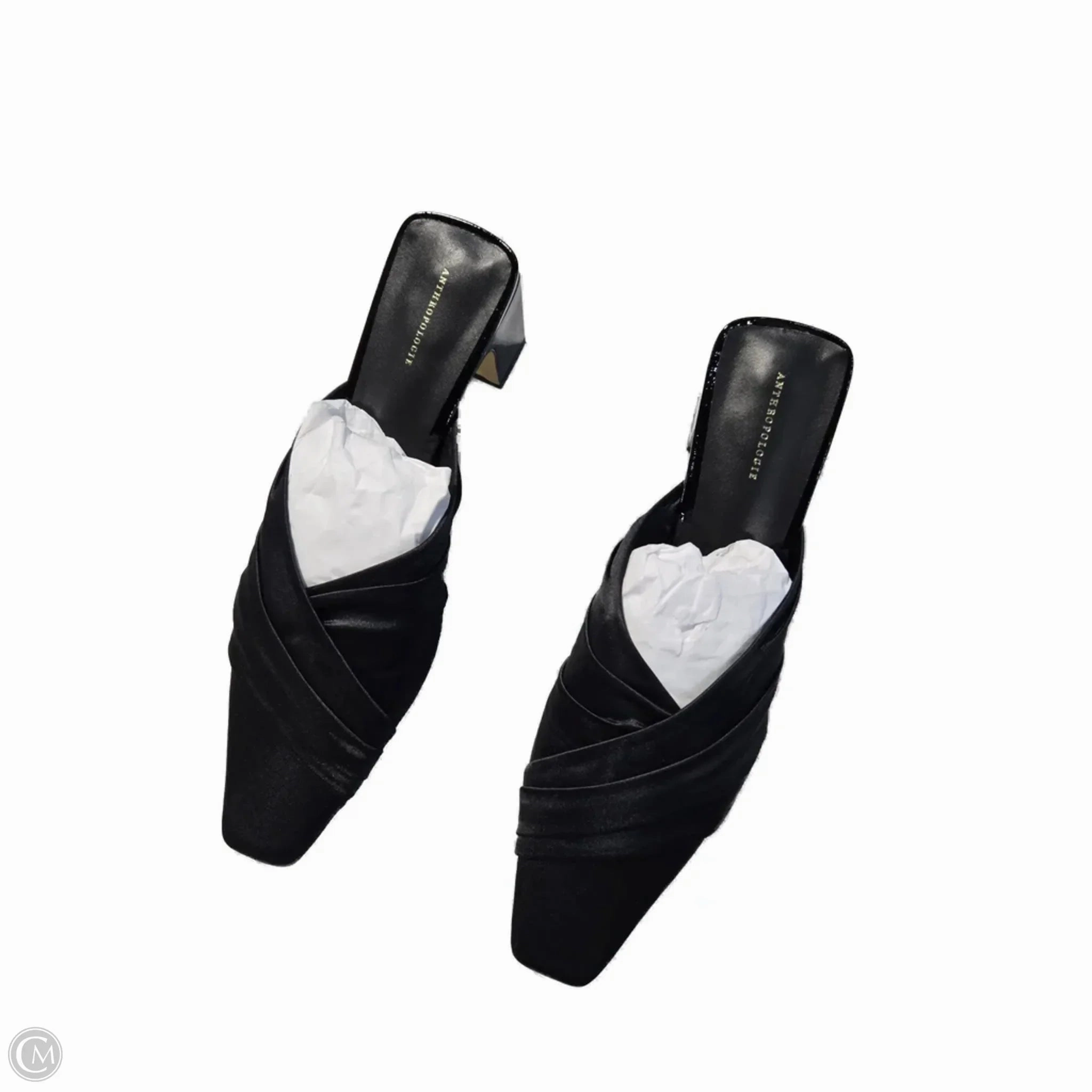 Autumn footwear Glitter Heeled Boots Shoes Heels Block By Anthropologie In Black, Size: 8