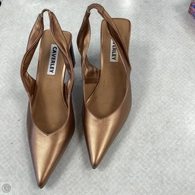 Sharp Edge City Ready Shoes Heels Block By Anthropologie In Bronze, Size: 8.5