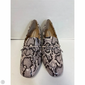 Flawless Look Stretchable Shoes Heels Block By Antonio Melani In Animal Print, Size: 12