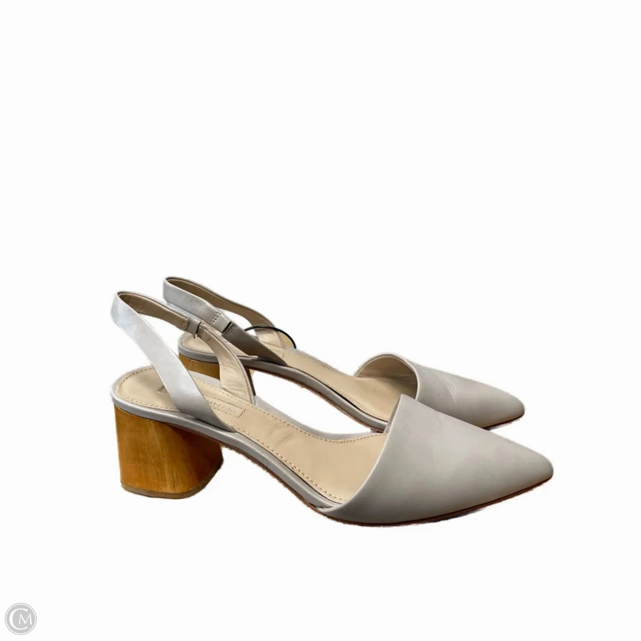 Shoes Heels Block By Antonio Melani In Grey & Tan, Size: 8 Comfort Grip