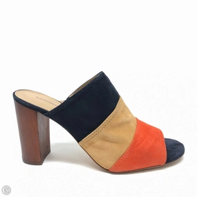 Adjustable Straps Gold High Heels Shoes Heels Block By Antonio Melani In Multi-colored, Size: 10