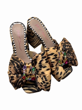 Shoes Heels Block By Betsey Johnson In Animal Print, Size: 7 Comfort Mood