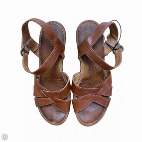 Shoes Heels Block By Born In Brown, Size: 9 Adjustable City Ready