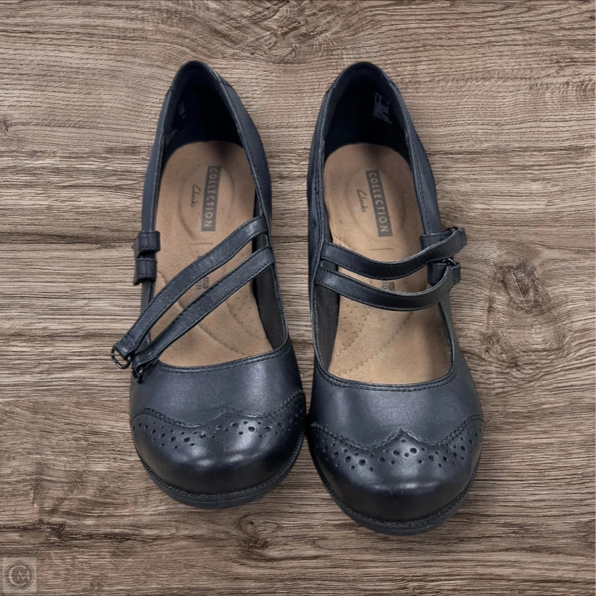 Shoes Heels Block By Clarks In Black, Size: 7.5 Padded