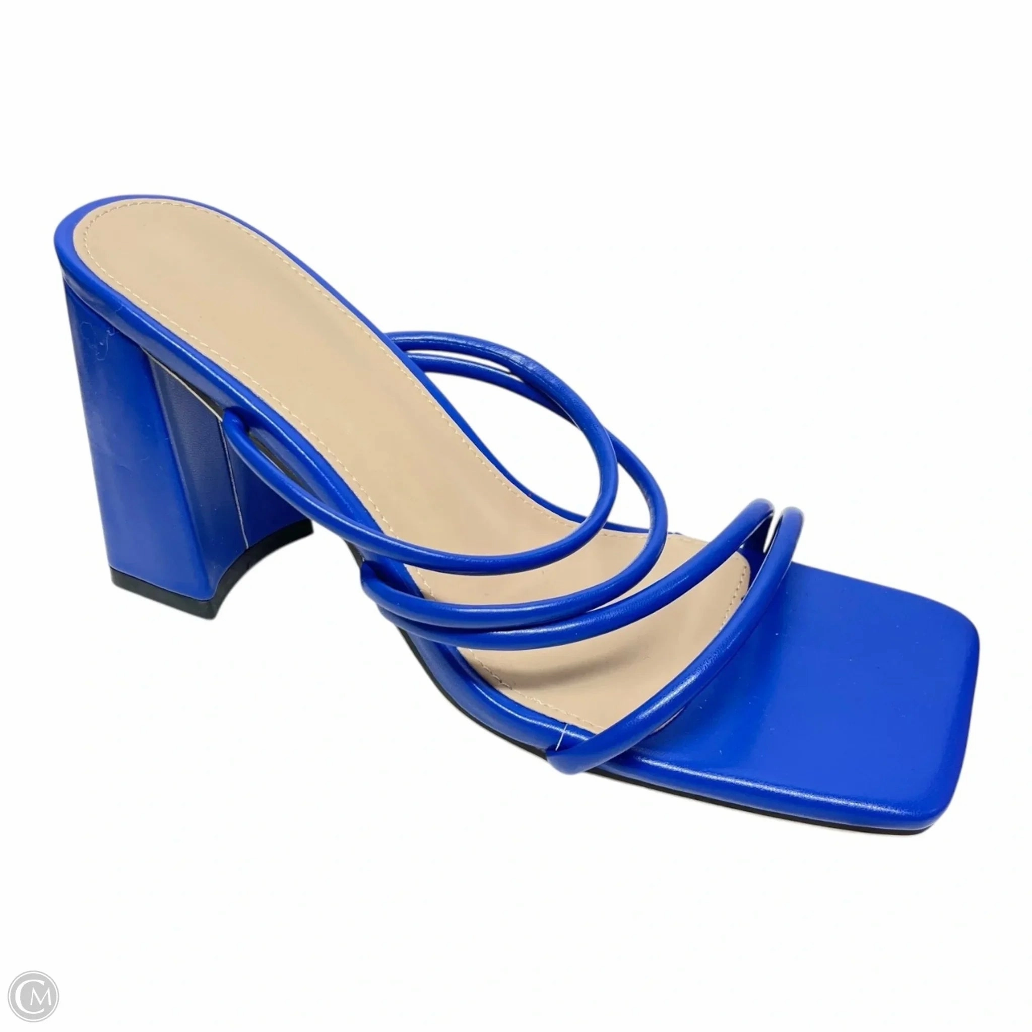 Shoes Heels Block By Clothes Mentor In Blue & Tan, Size: 8.5 Luxury Dress Shoes Sexy High Heels