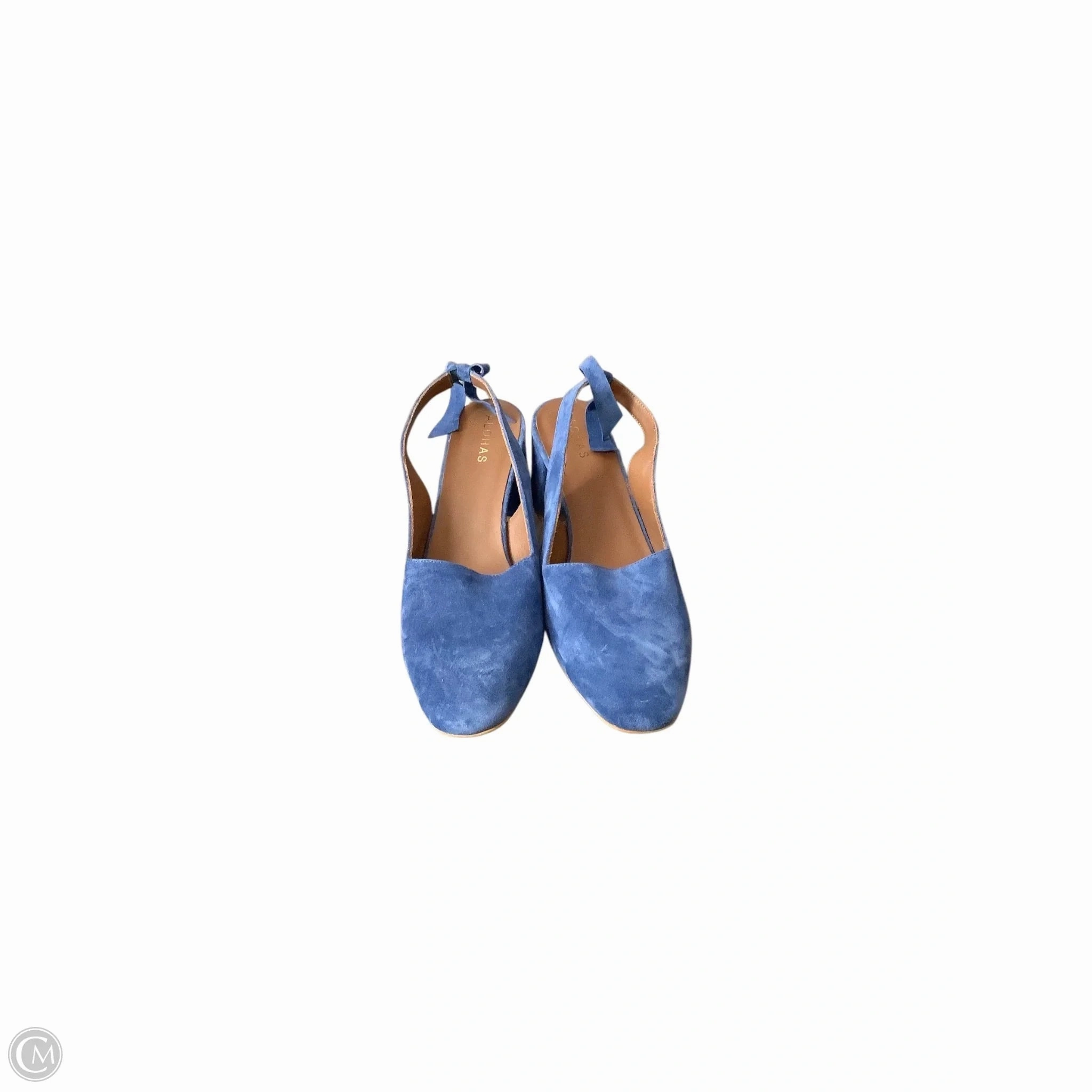 Chic Finish Retro Bridal Shoes Shoes Heels Block By Clothes Mentor In Blue