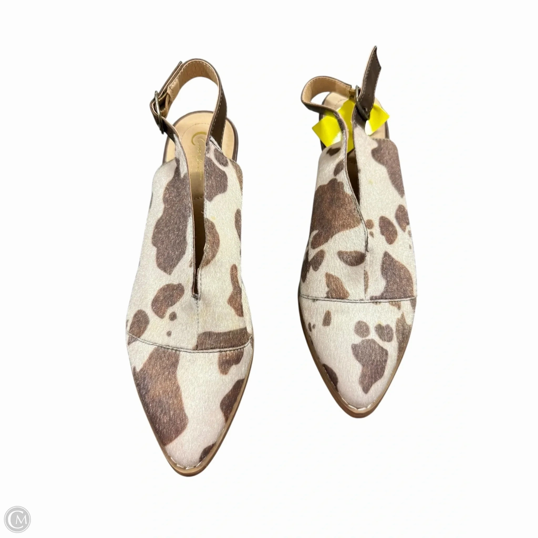 Shoes Heels Block By Clothes Mentor In Brown & White, Size: 9 Smart Footwear Water Resistant