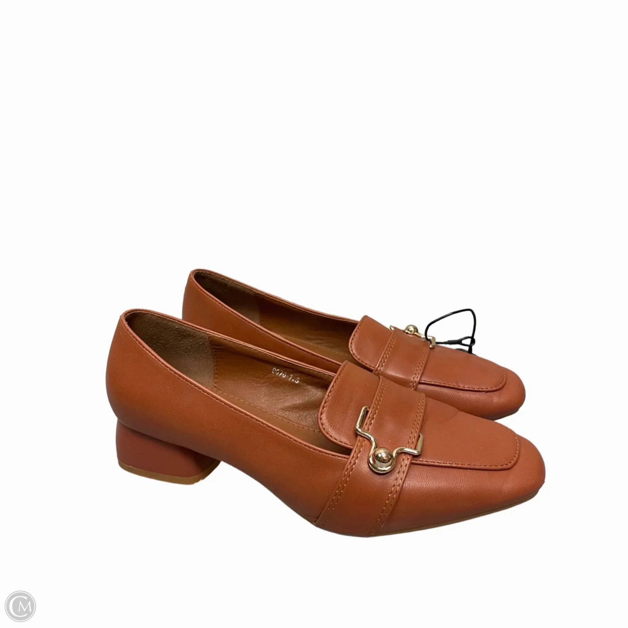 Shoes Heels Block By Clothes Mentor In Brown, Size: 7.5 Evening Footwear Polished Style