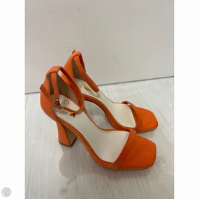 Effortless Cool Shoes Heels Block By Clothes Mentor In Orange, Size: 6.5