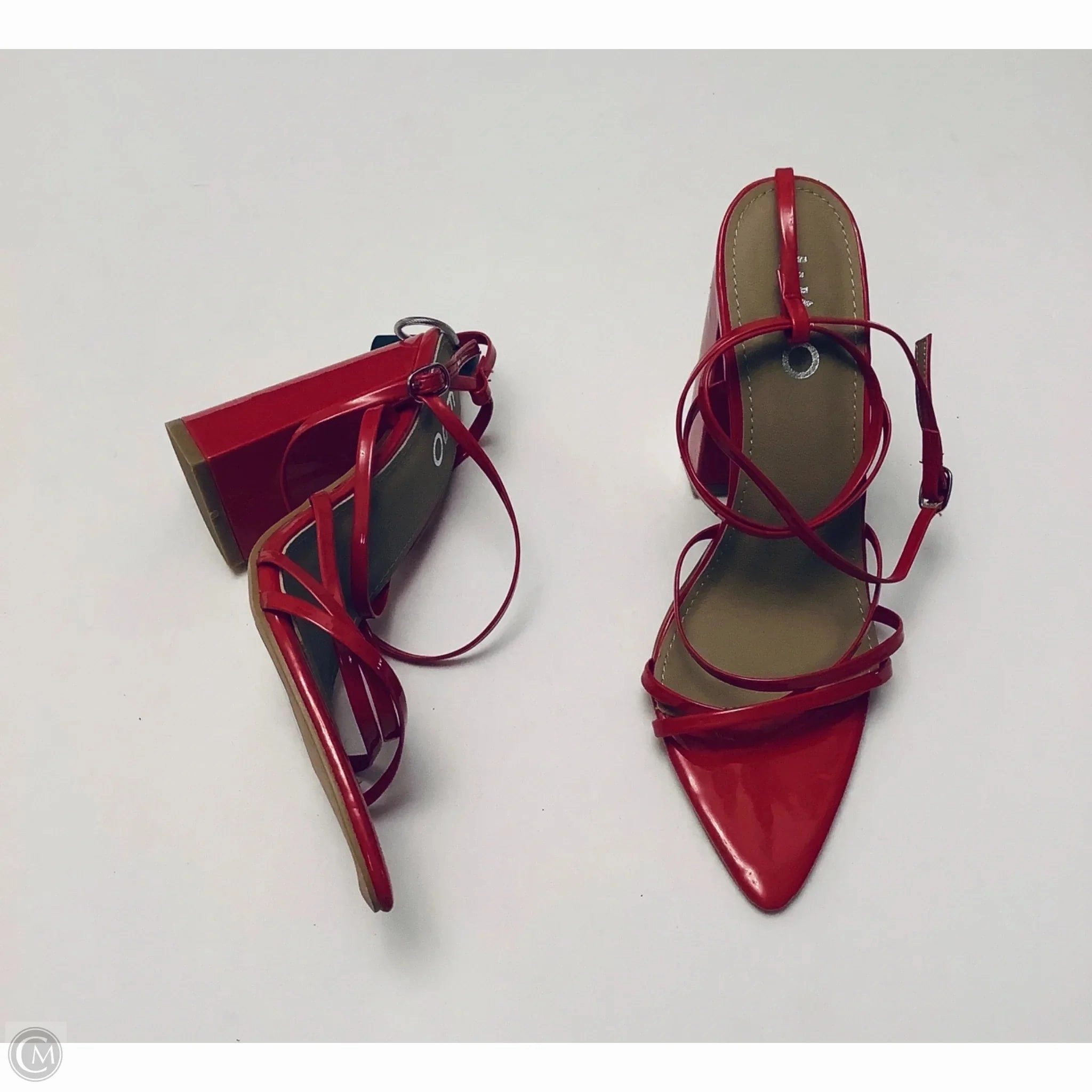 Lightweight Upper Shoes Heels Block By Clothes Mentor In Red, Size: 5