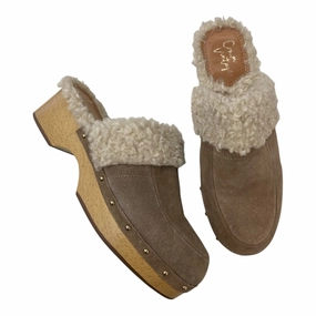 Fashionable Boots Mood Booster Shoes Heels Block By Crown Vintage In Taupe, Size:7