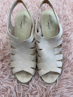 Shoes Heels Block By Dexflex In Pink, Size: 8 Textured Heels Heel Booties