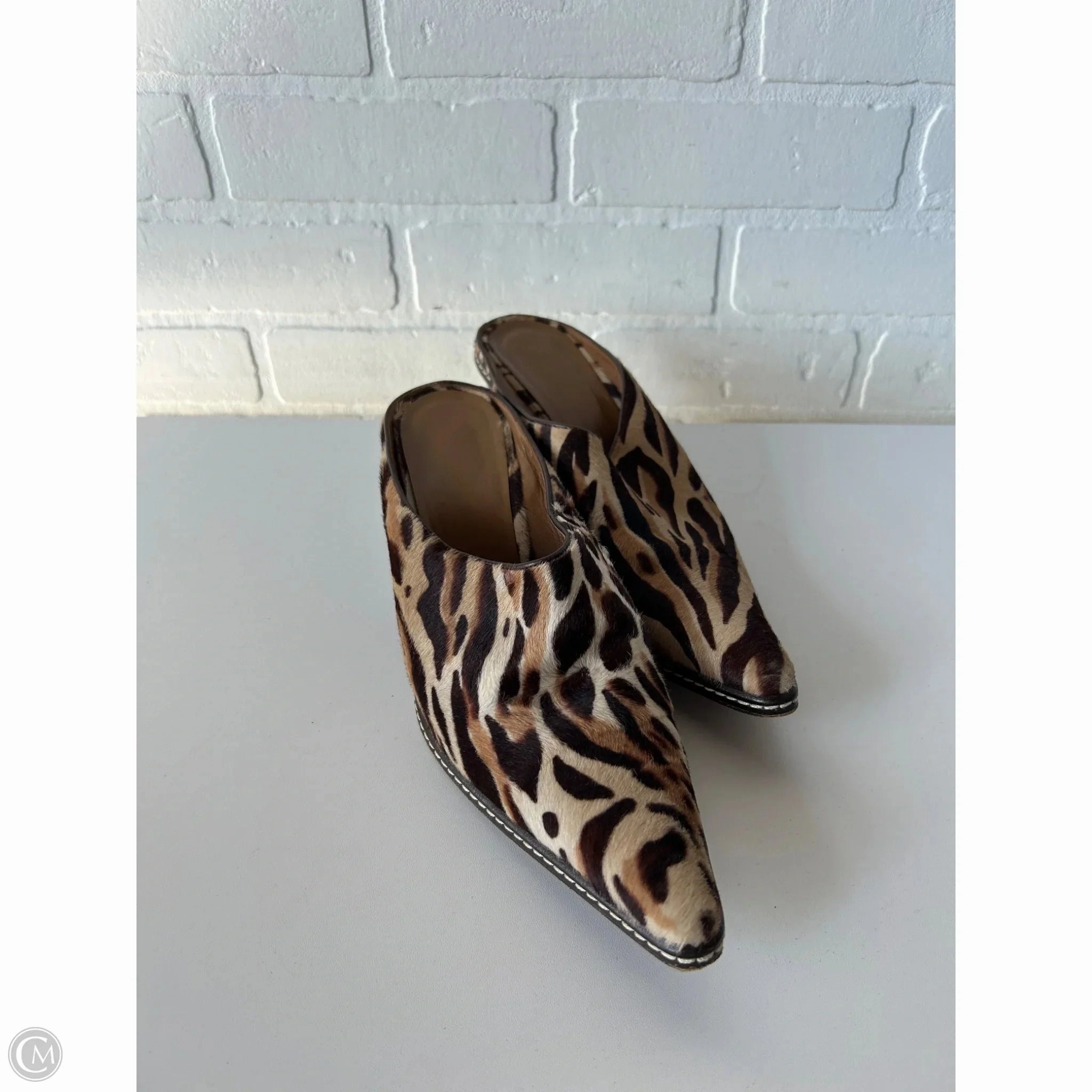 High Quality Shoes Shoes Heels Block By Donald Pliner In Animal Print, Size: 9