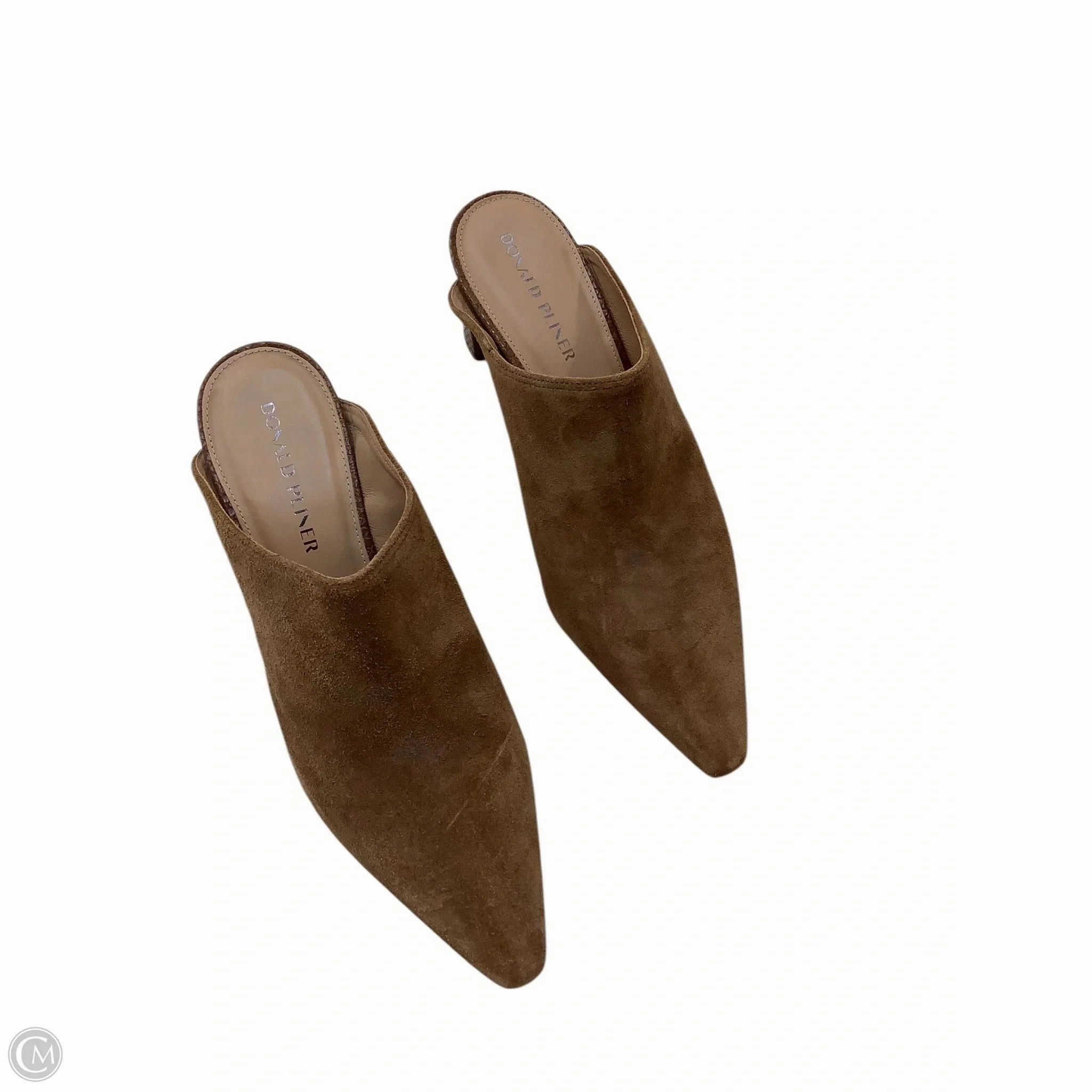 Cushioned Shockproof Shoes Heels Block By Donald Pliner In Brown, Size: 10