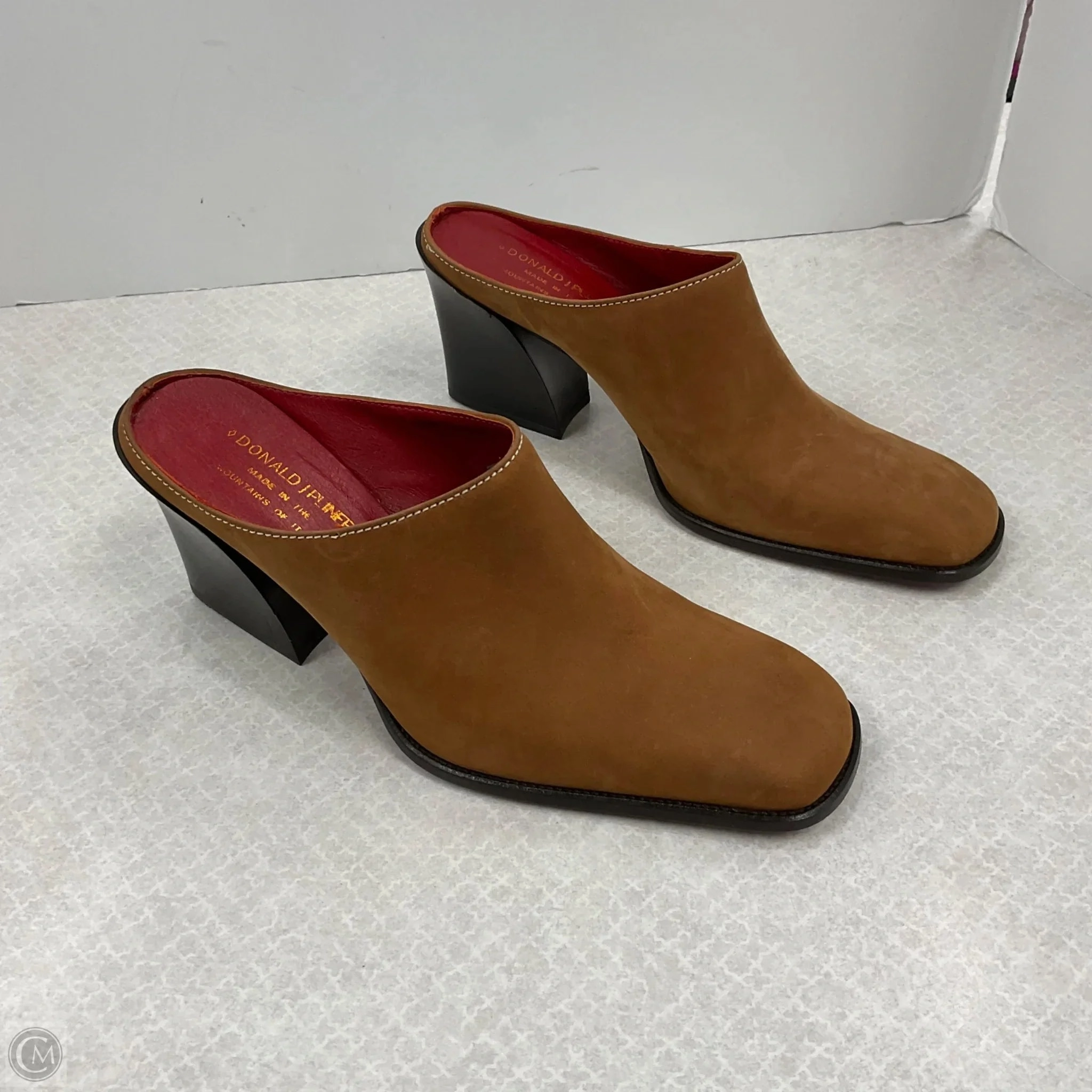 Rich Tone Shoes Heels Block By Donald Pliner In Brown, Size: 8.5