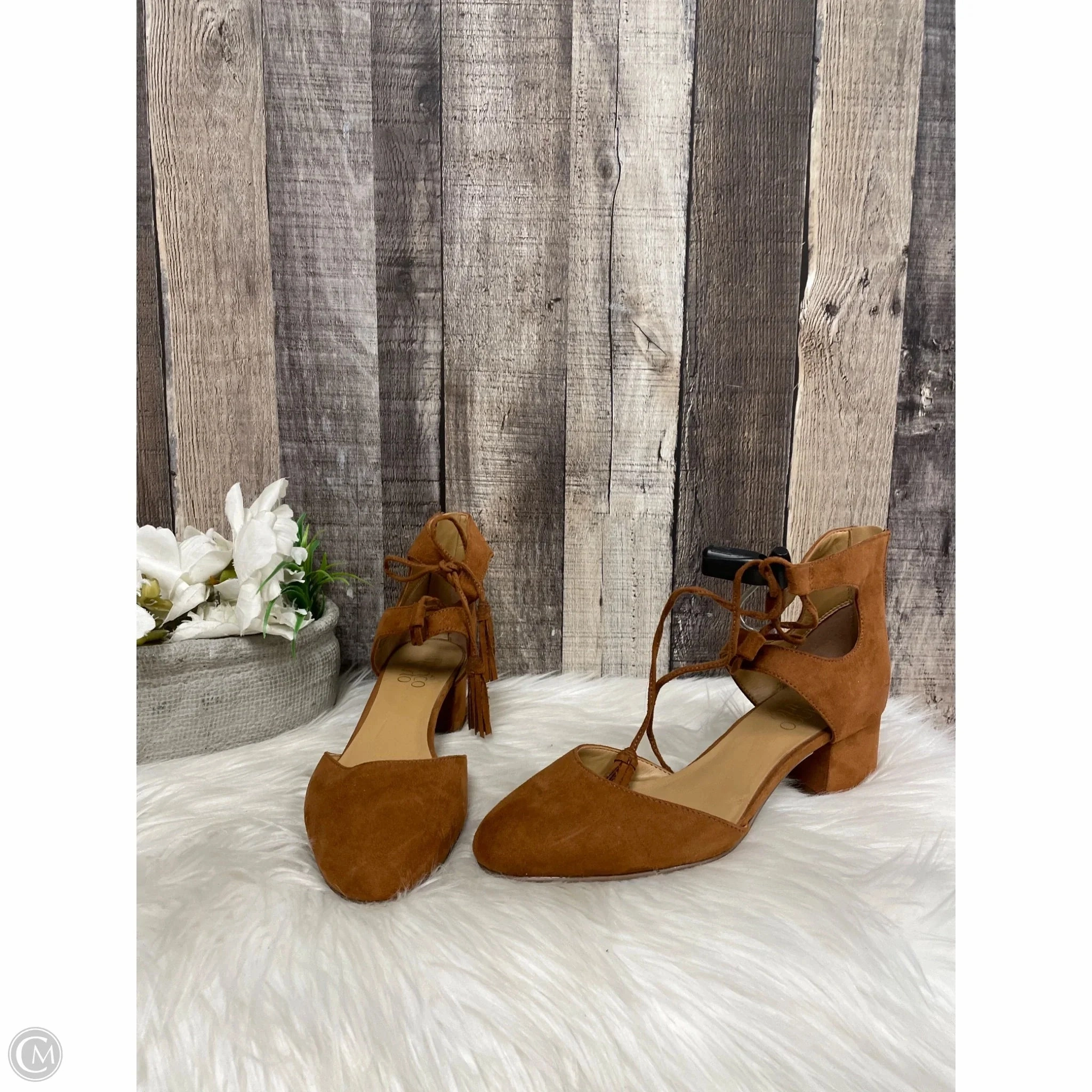 Shoes Heels Block By Franco Sarto In Camouflage Print, Size: 6.5 Winter Sandals