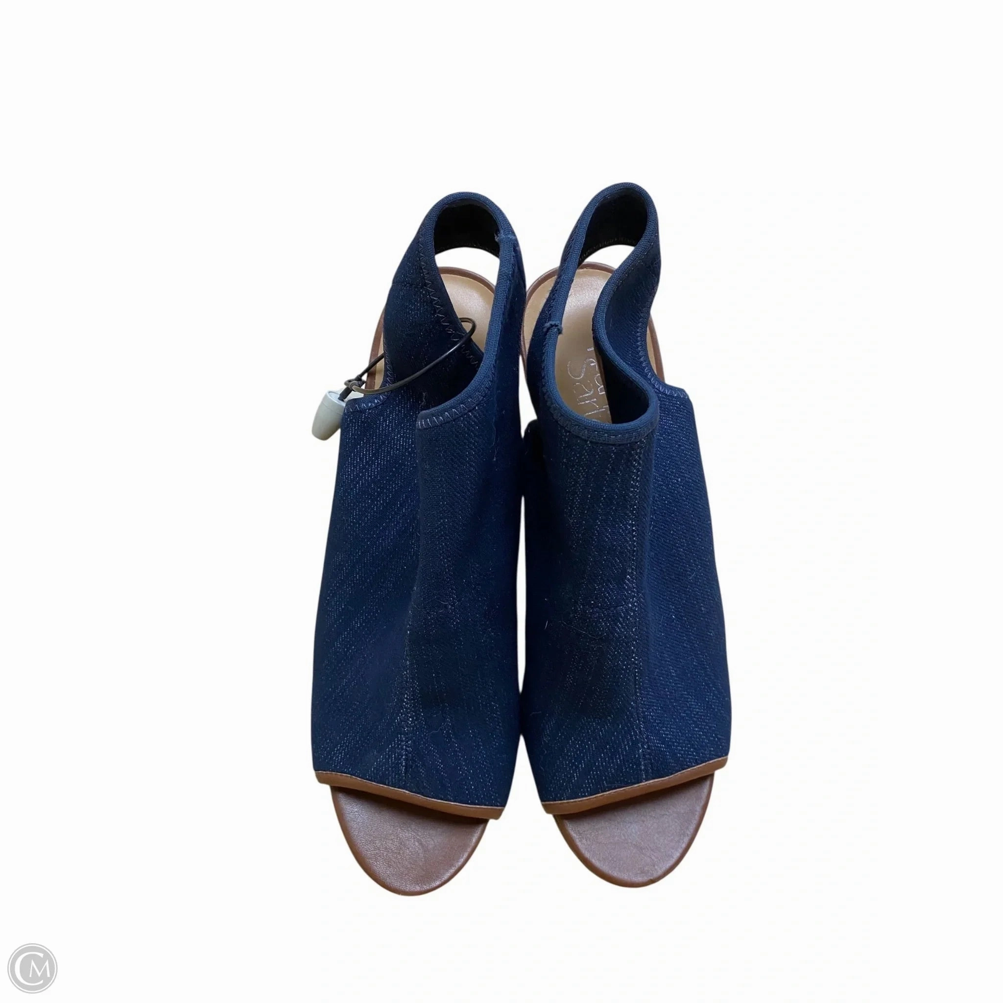 Ultra Soft Shoes Heels Block By Franco Sarto In Navy, Size: 8.5