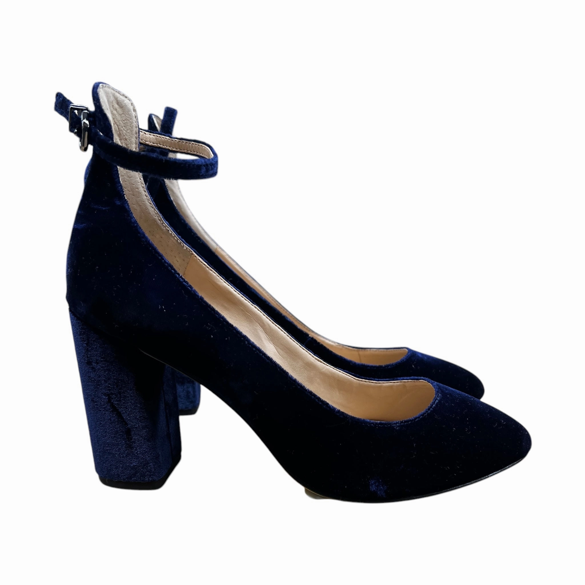 Shoes Heels Block By Gianni Bini In Blue, Size:7.5 elegant design
